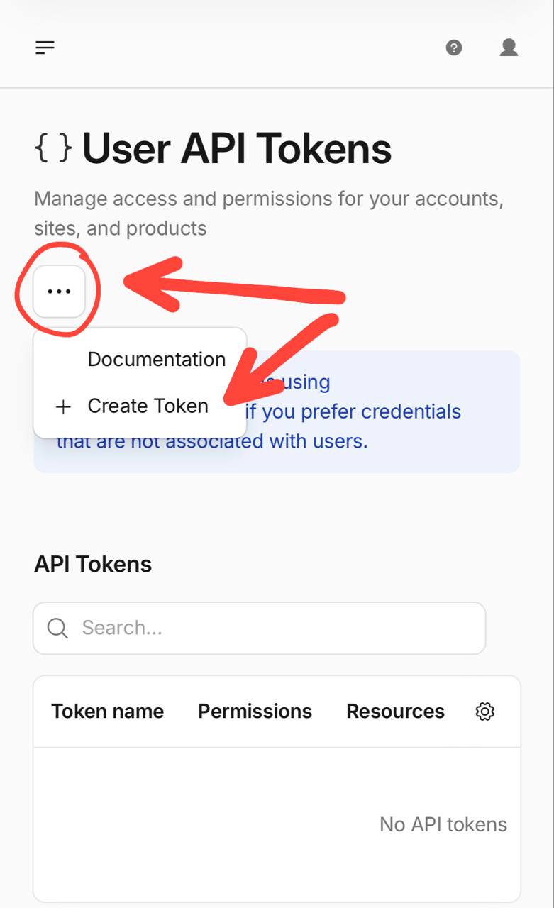 ปุ่ม Create Token