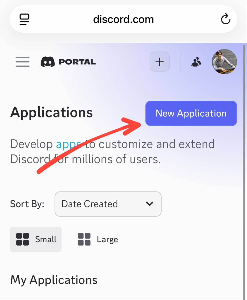 New App modal