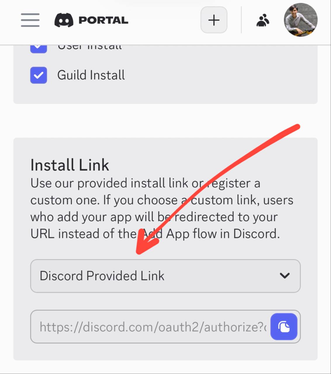 Copy Install Link