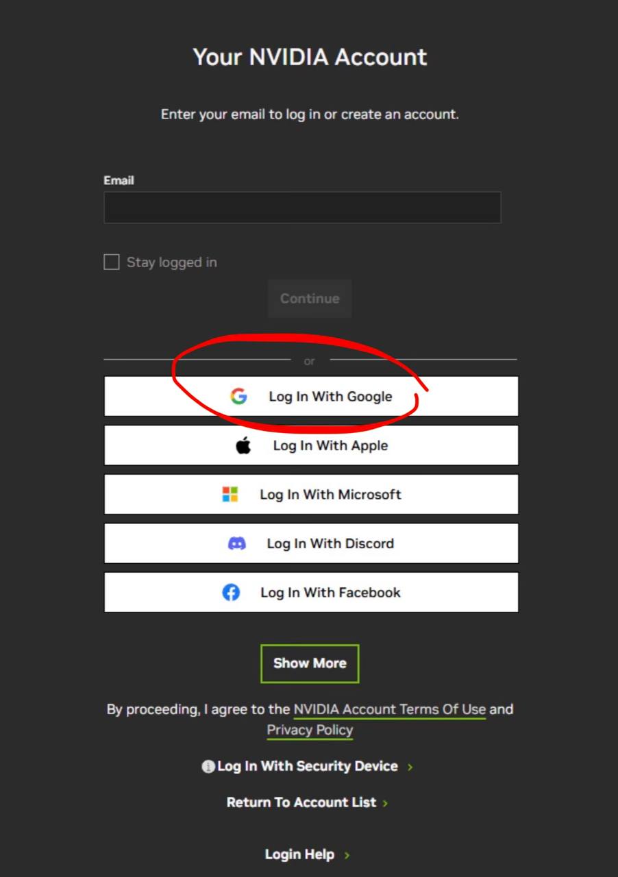 Log In With Google