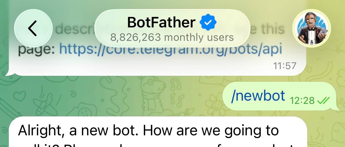 คำสั่ง /newbot