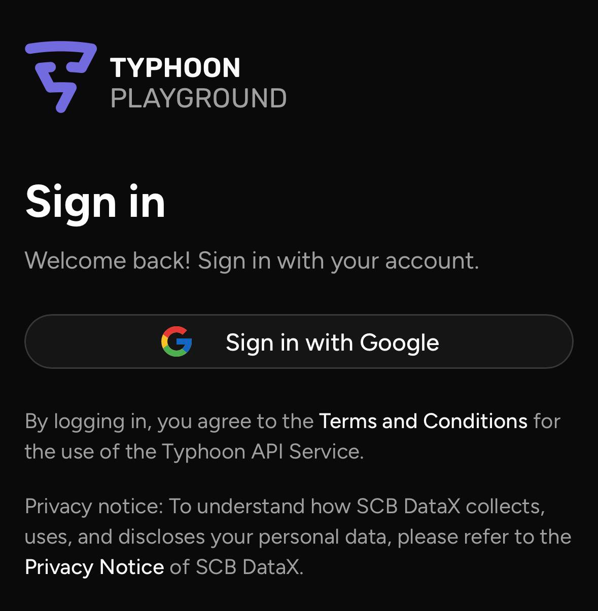 หน้าระบบ Sign in